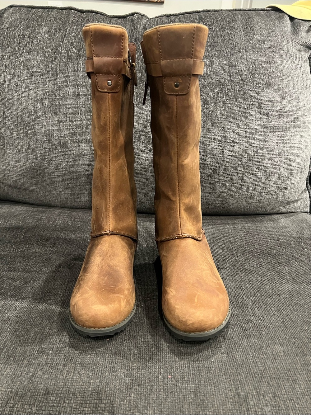 Eddie Bauer Tall Tan Leather Boots